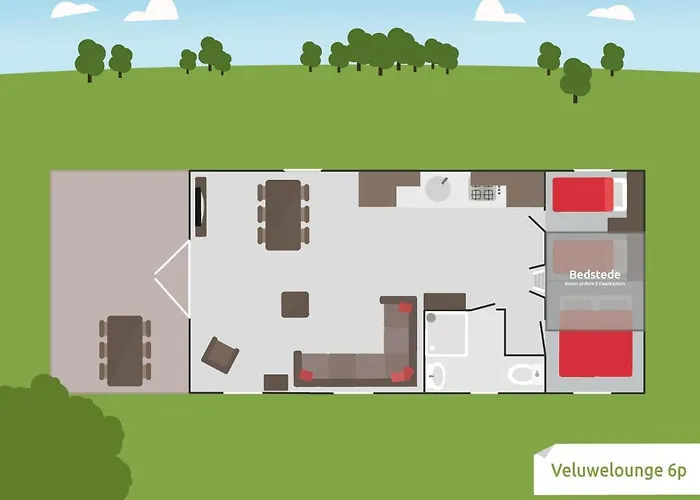 Chalet 6 Pers. Veluwelounge + Wellness